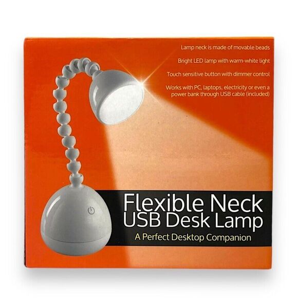 Dimmable LED Touch Desk Lamp, USB or Battery Power, Portable, Adjustable Neck - Picture 5 of 16